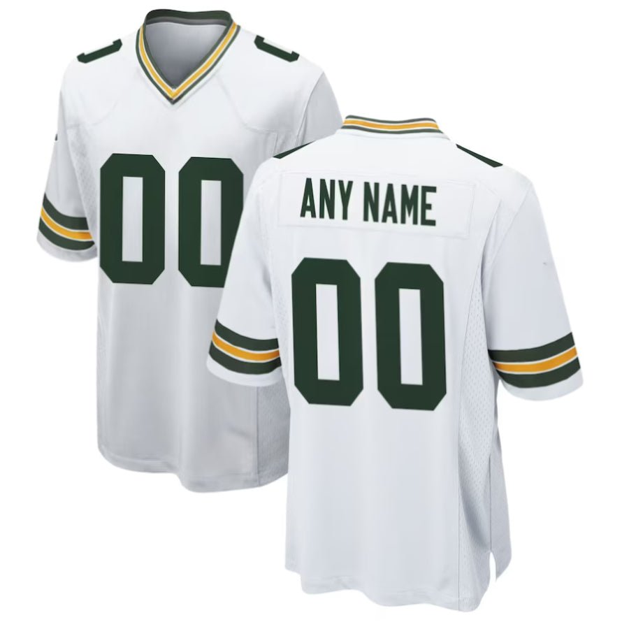 Replica Men's White Bay Packers Green Custom Game Jersey - Merch Arena