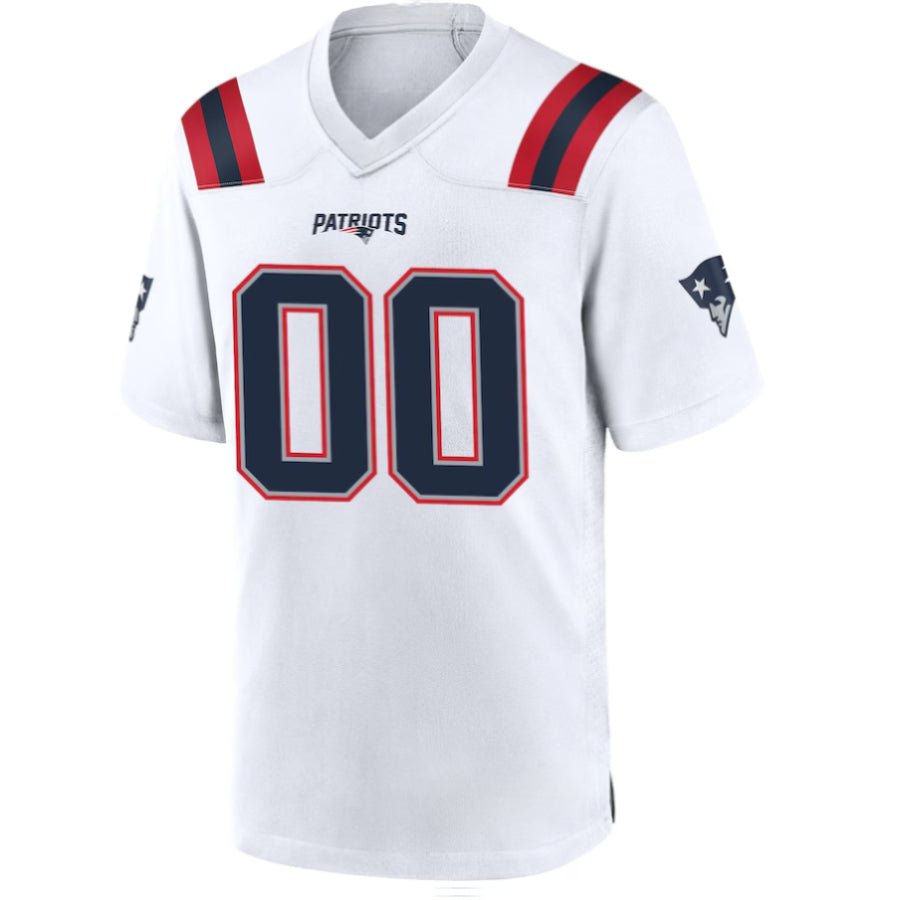 Replica Men's New England Patriots White Custom Game Jersey - Merch Arena