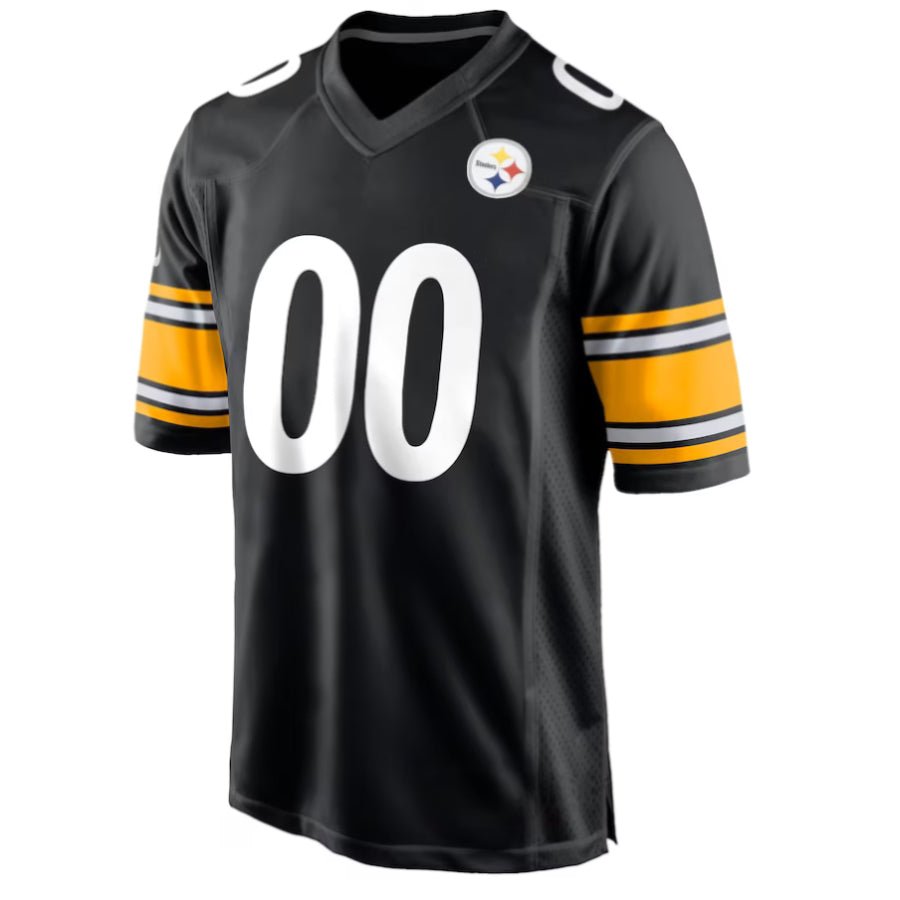 Replica Men's Pittsburgh Steelers Black Custom Game Jersey - Merch Arena
