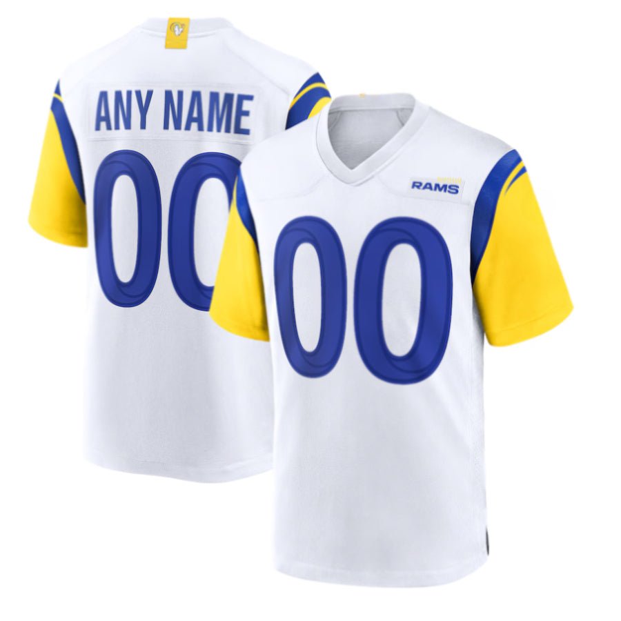 Replica Men's Los Angeles Rams White Alternate Custom Jersey - Merch Arena