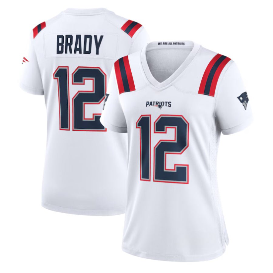 Replica Women's New England Patriots White Custom Game Jersey - Merch Arena
