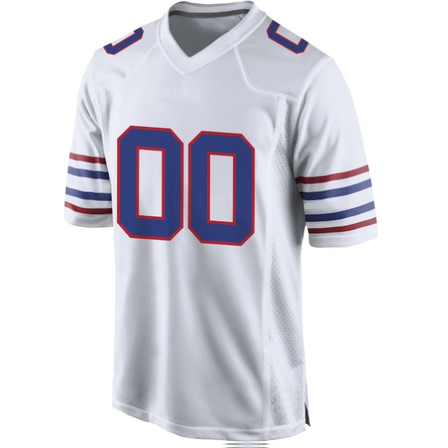 Replica Men's Buffalo Bills White Royal Custom Game Jersey - Merch Arena