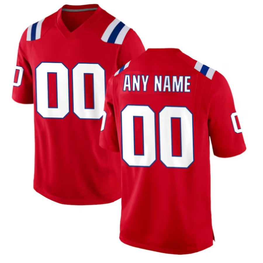 Replica Men's New England Patriots Red Custom Game Jersey - Merch Arena