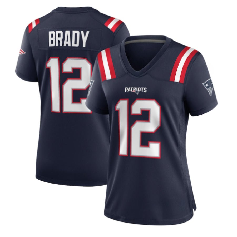 Replica Women's New England Patriots Navy Custom Game Jersey - Merch Arena