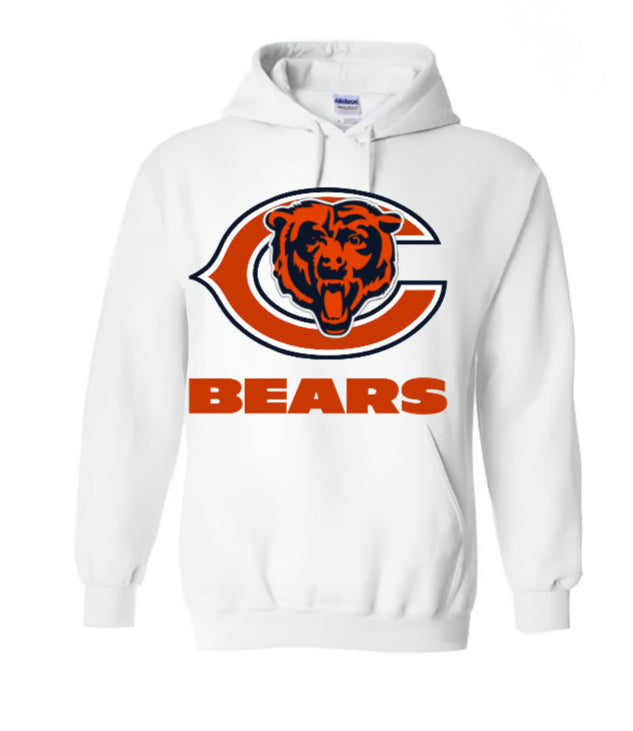 Unisex Men/Woman Any team NFL White Ground Lettering Pullover Hoodie - Merch Arena
