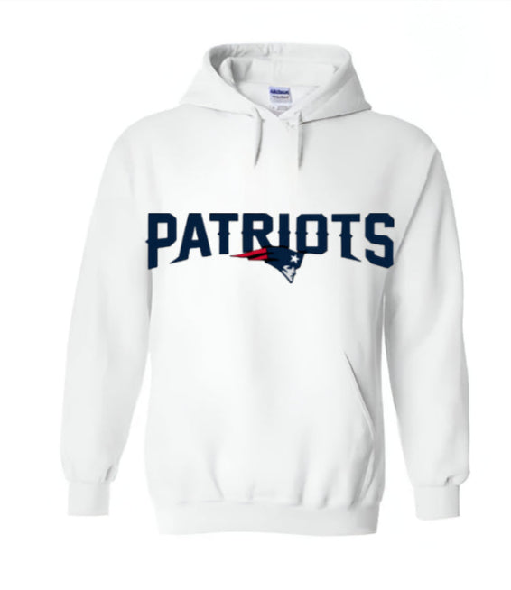 Unisex Men/Woman Any team NFL White Ground Lettering Pullover Hoodie - Merch Arena