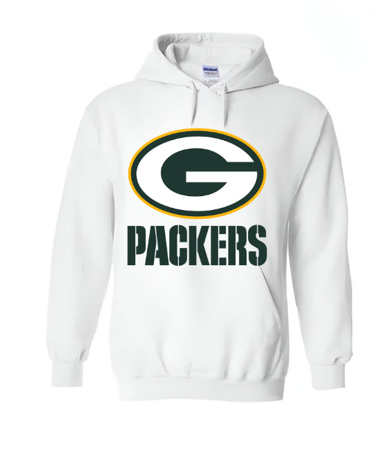 Unisex Men/Woman Any team NFL White Ground Lettering Pullover Hoodie - Merch Arena