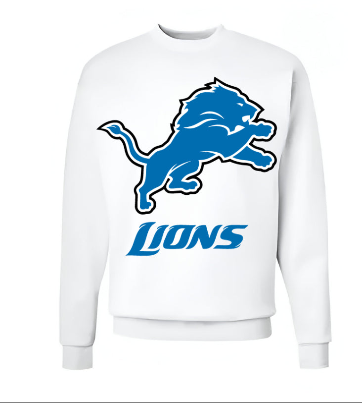 Unisex Men/Woman Any team NFL White Ground Lettering Pullover Sweatshirt - Merch Arena