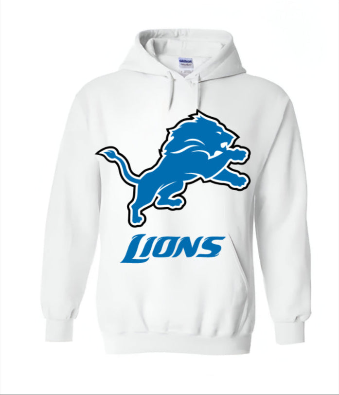 Unisex Men/Woman Any team NFL White Ground Lettering Pullover Hoodie - Merch Arena