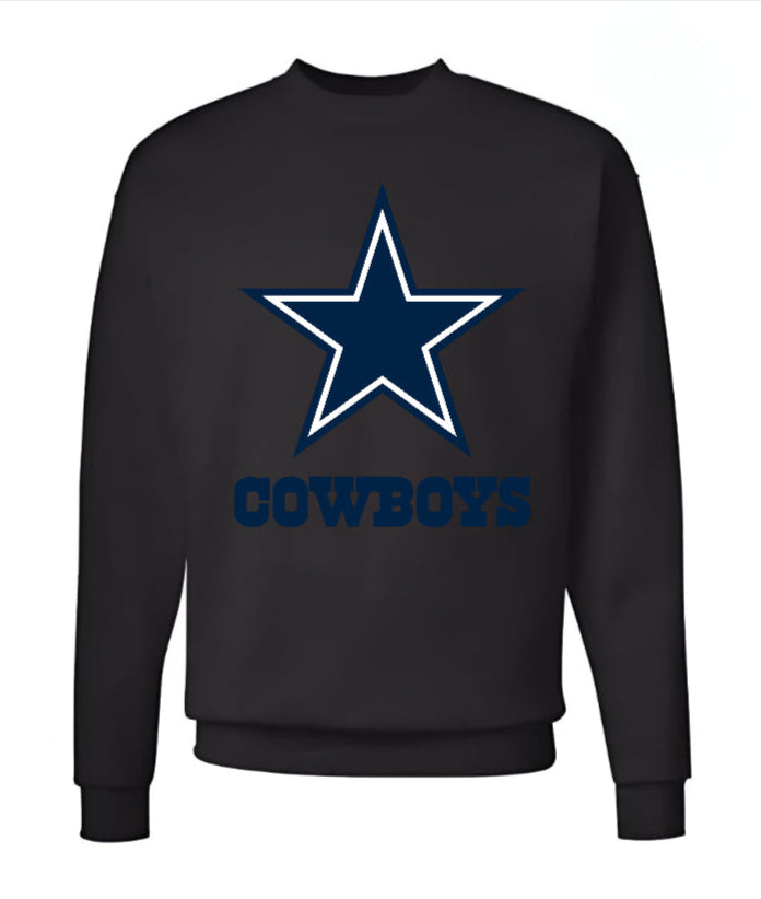 Unisex Men/Woman Any team NFL Black Ground Lettering Pullover Sweatshirt - Merch Arena
