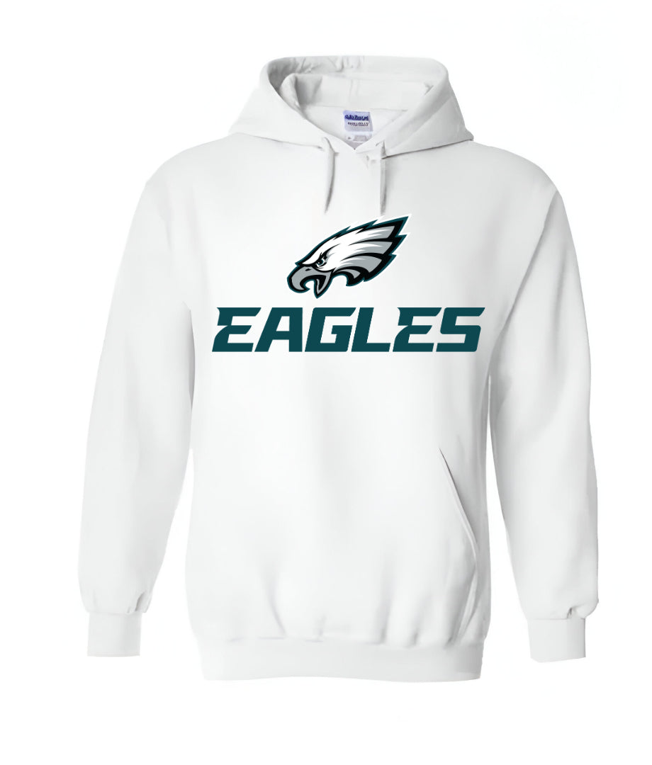 Unisex Men/Woman Any team NFL White Ground Lettering Pullover Hoodie - Merch Arena
