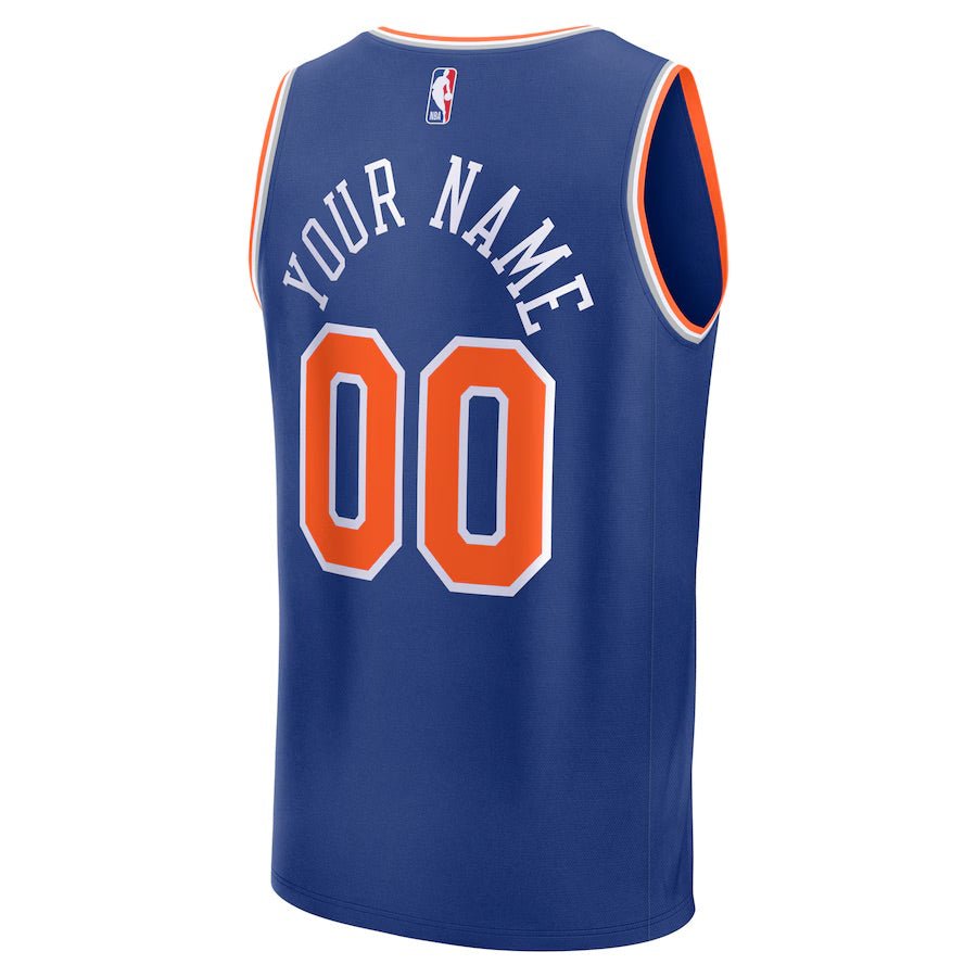 Replica Men's New York Knicks Fanatics Blue Fast Break Custom Jersey - Merch Arena