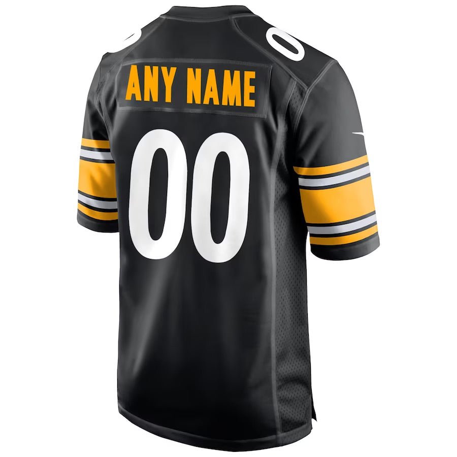 Replica Men's Pittsburgh Steelers Black Custom Game Jersey - Merch Arena