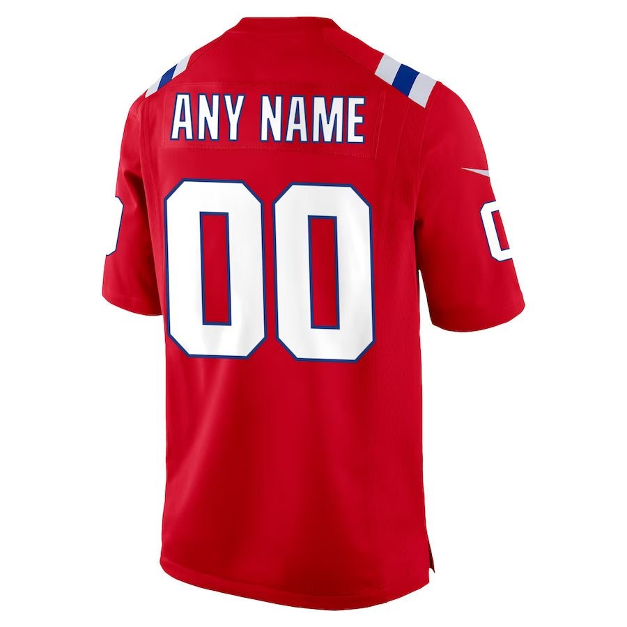 Replica Men's New England Patriots Red Custom Game Jersey - Merch Arena