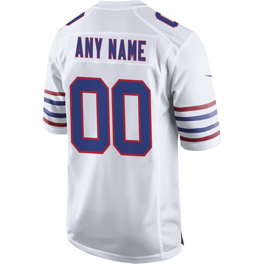Replica Men's Buffalo Bills White Royal Custom Game Jersey - Merch Arena