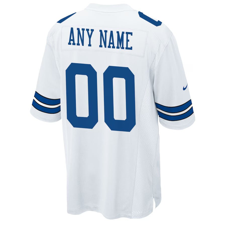 Replica Men's Dallas Cowboys White Alternate Custom Game Jersey - Merch Arena