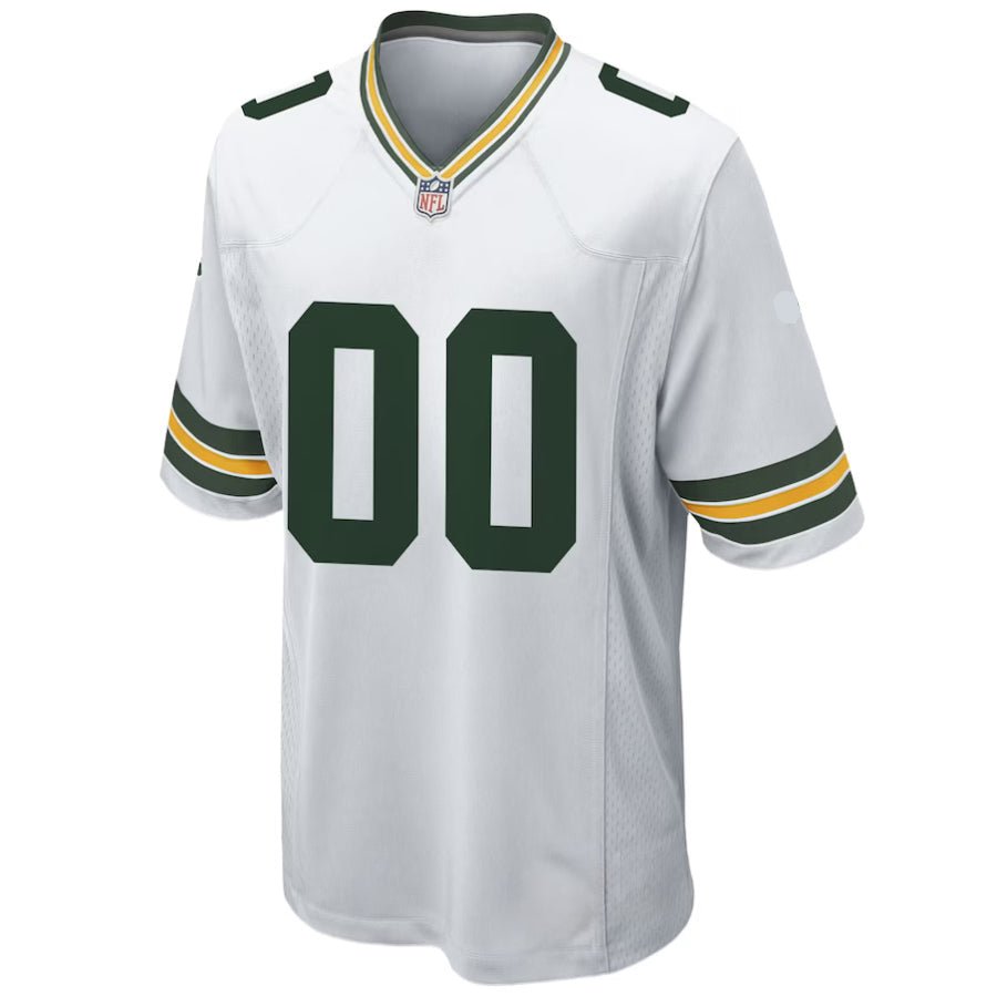 Replica Men's White Bay Packers Green Custom Game Jersey - Merch Arena