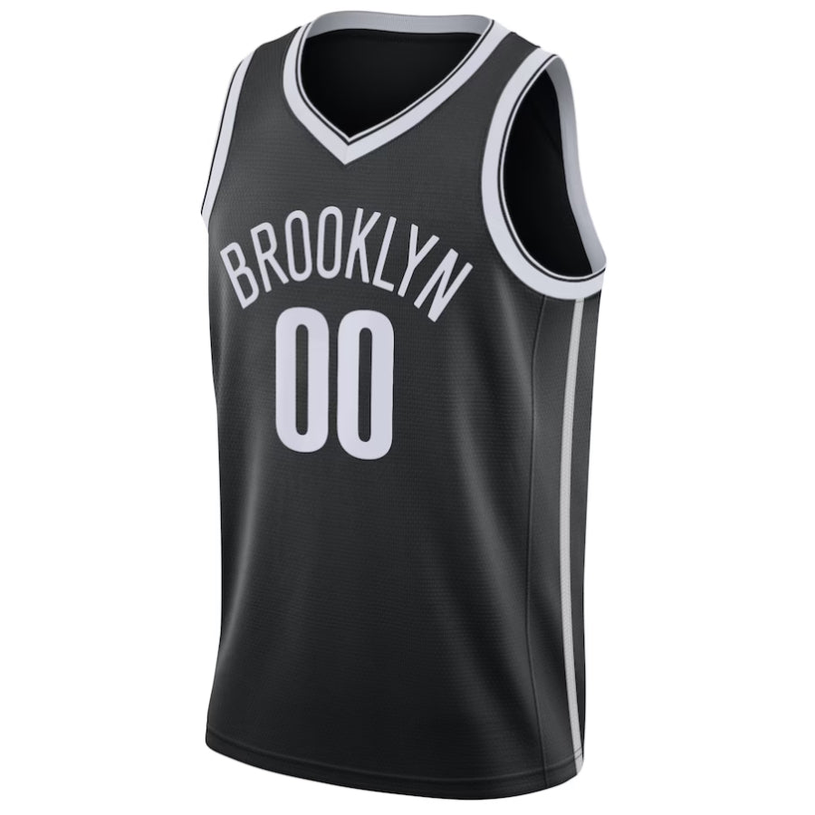 Replica Unisex Brooklyn Nets Black Swingman Custom Jersey - Merch Arena