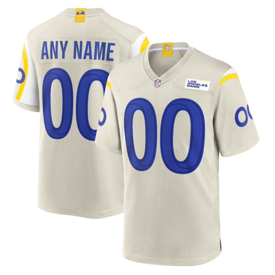 Replica Men's Los Angeles Rams Bone Alternate Custom Jersey - Merch Arena