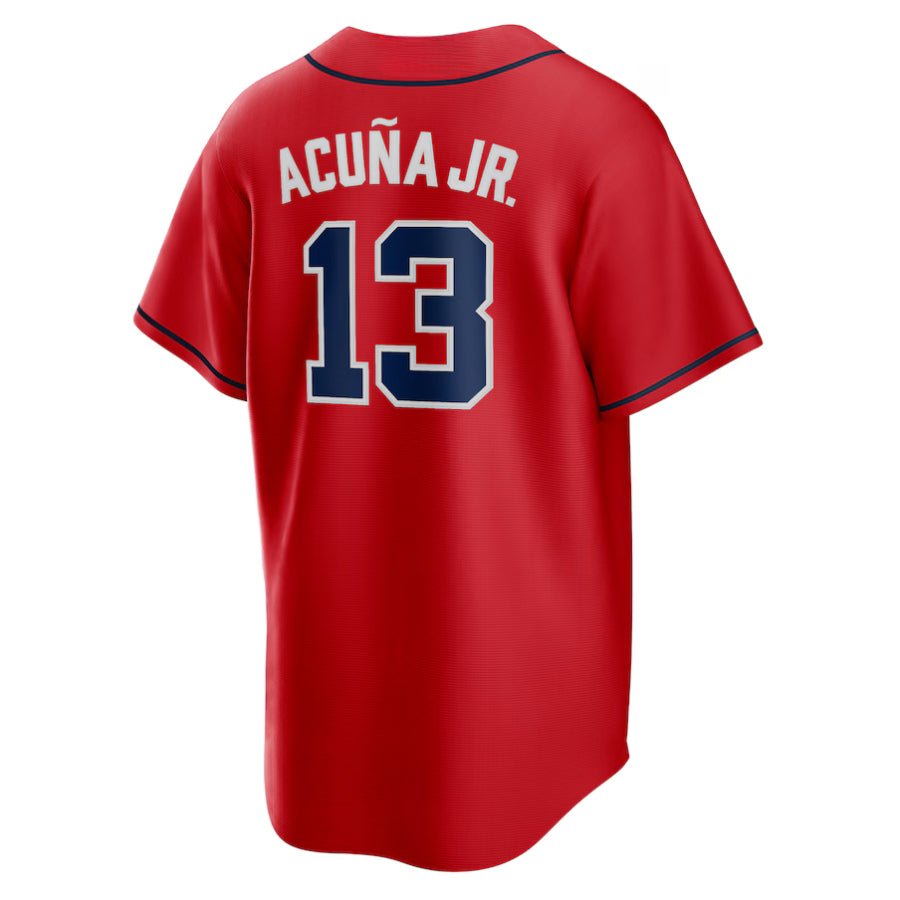 Replica Men's Atlanta Braves Custom Red Home Replica Player Name Jersey - Merch Arena