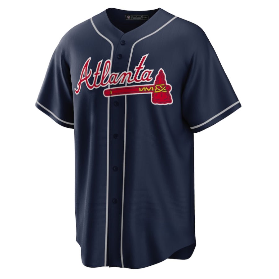 Replica Men's Atlanta Braves Custom Navy Home Replica Player Name Jersey - Merch Arena