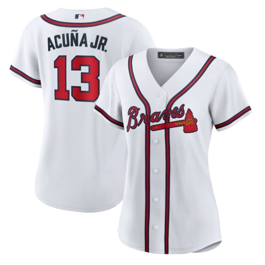 Replica Women's Atlanta Braves Ronald Custom White Home Replica Player Jersey - Merch Arena