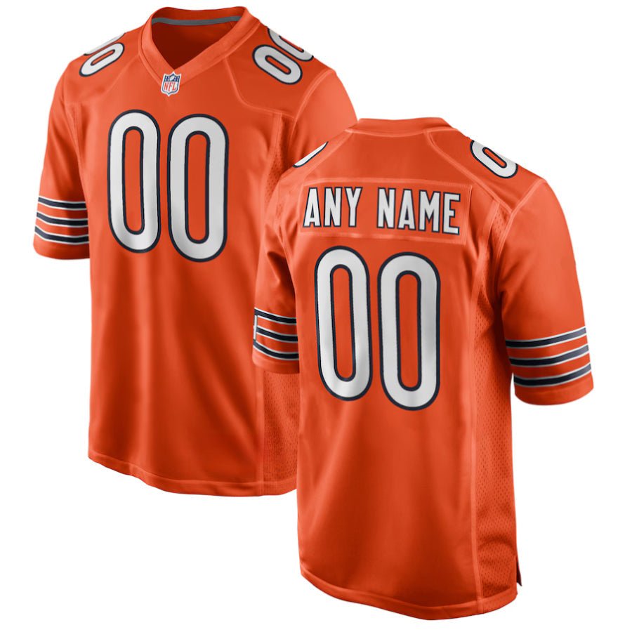 Replica Men's Chicago Bears Orange Custom Game Jersey - Merch Arena