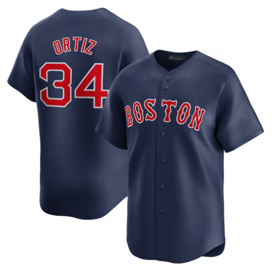 Replica Men's Boston Red Sox Custom Navy Alternate Limited Player Jersey - Merch Arena