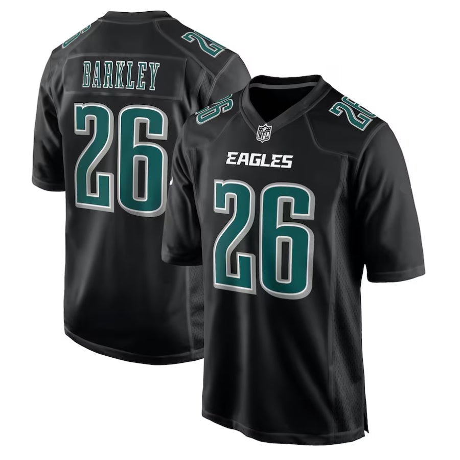 Replica Men's Custom Carbon Black Philadelphia Eagles Fashion Game Jersey - Merch Arena