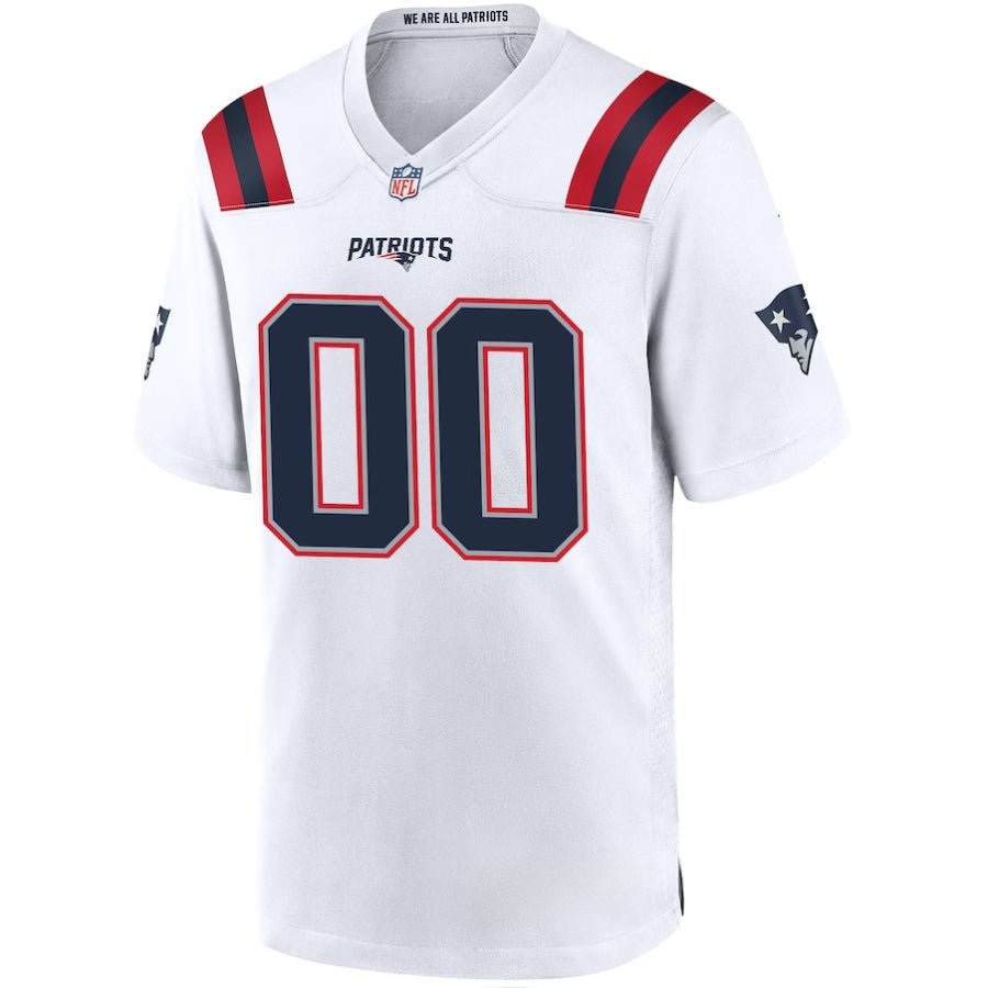 Replica Men's New England Patriots White Custom Game Jersey - Merch Arena