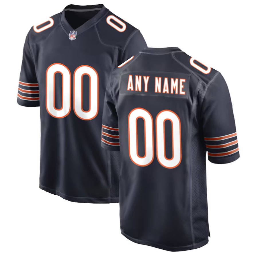 Replica Men's Chicago Bears Navy Custom Game Jersey - Merch Arena