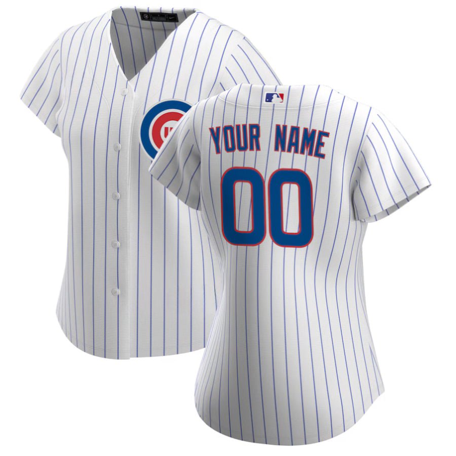 Replica Women's Chicago Cubs White Home Replica Custom Jersey - Merch Arena