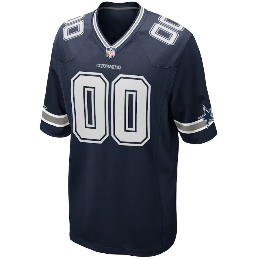 Replica Men's Dallas Cowboys Navy Alternate Custom Game Jersey - Merch Arena