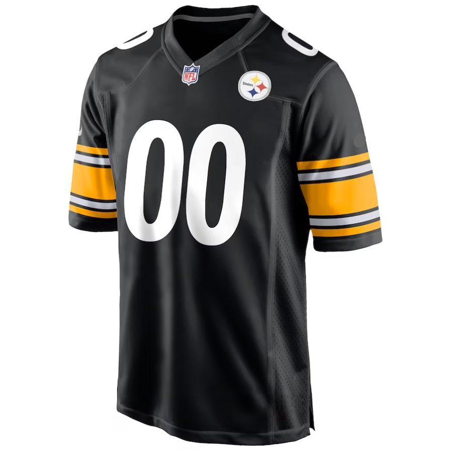 Replica Men's Pittsburgh Steelers Black Custom Game Jersey - Merch Arena