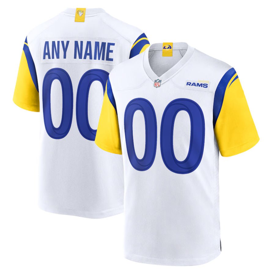 Replica Men's Los Angeles Rams White Alternate Custom Jersey - Merch Arena