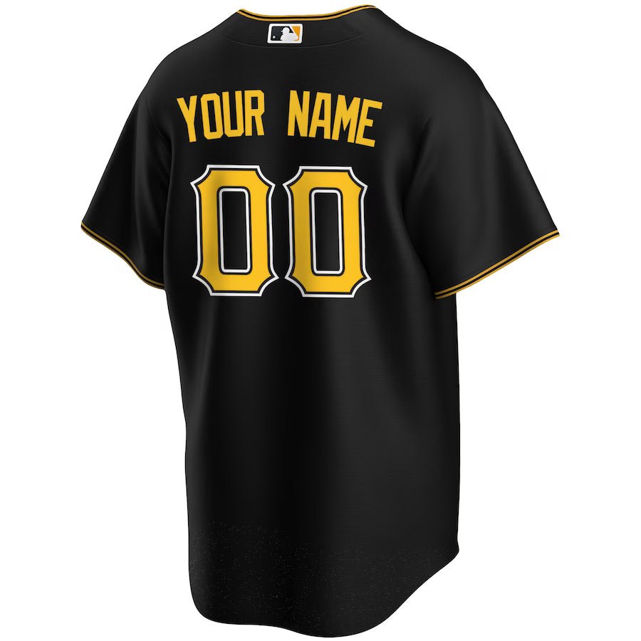 Replica Men's Pittsburgh Pirates Black Alternate Replica Custom Jersey - Merch Arena