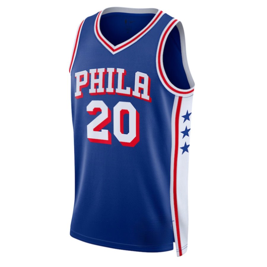 Replica UniSex Philadelphia 76ers Custom Royal Swingman Jersey - Merch Arena