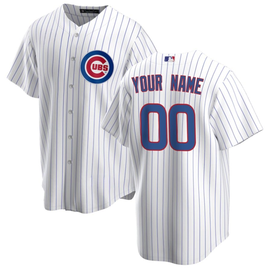 Replica Men's Chicago Cubs White Home Replica Custom Jersey - Merch Arena