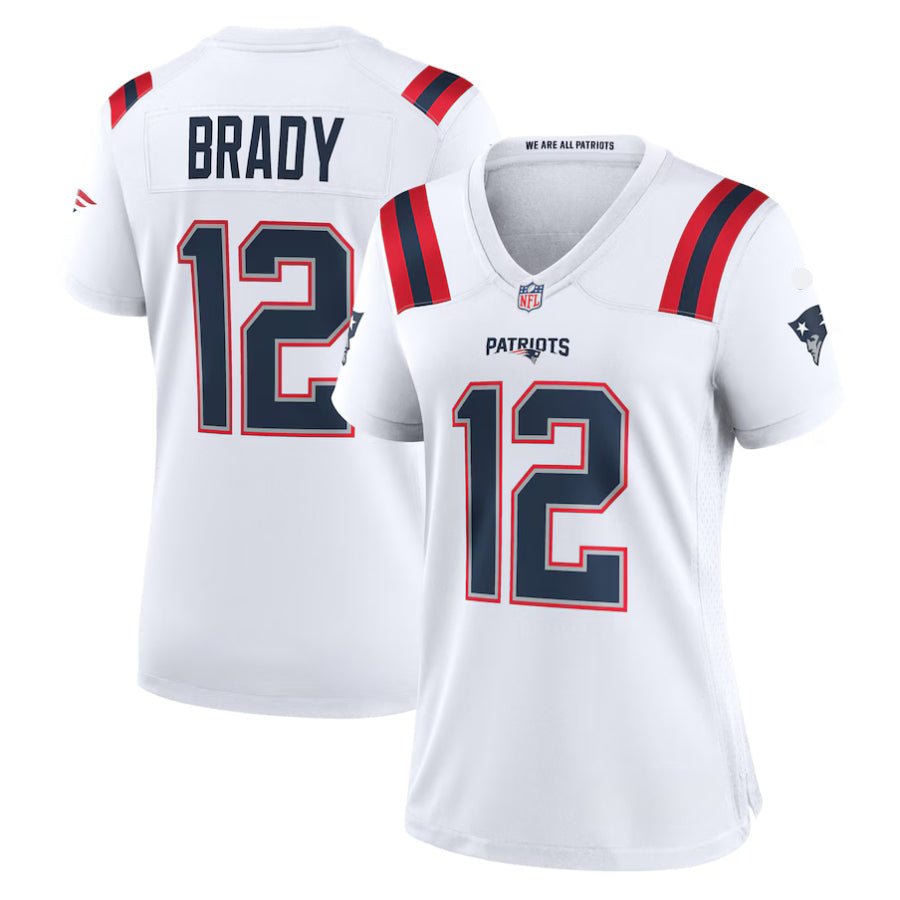 Replica Women's New England Patriots White Custom Game Jersey - Merch Arena