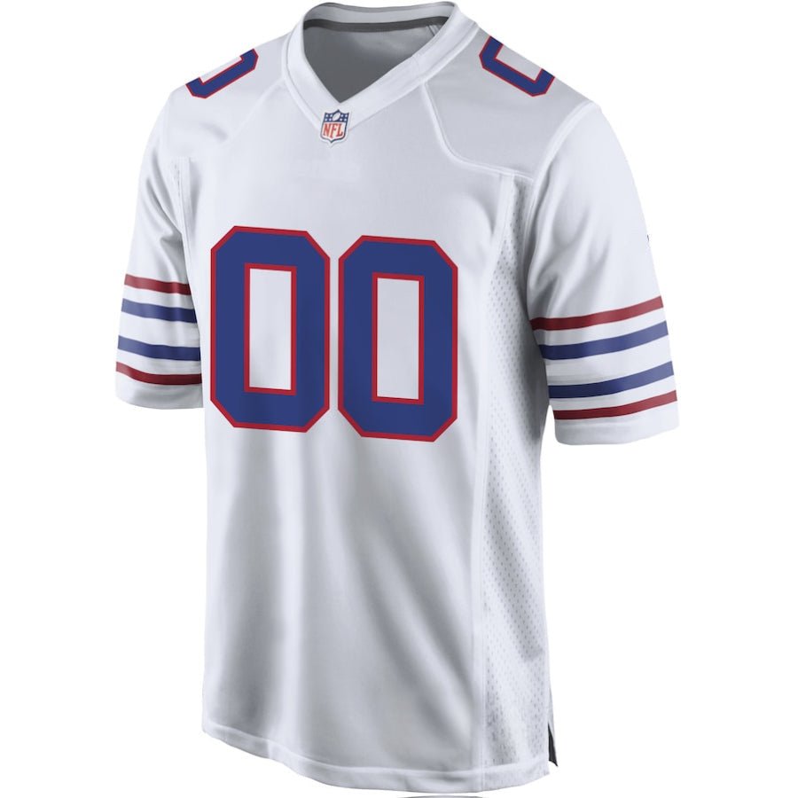 Replica Men's Buffalo Bills White Royal Custom Game Jersey - Merch Arena