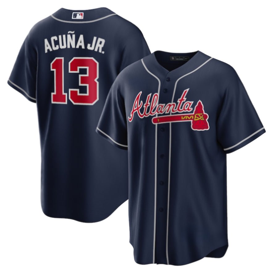 Replica Men's Atlanta Braves Custom Navy Home Replica Player Name Jersey - Merch Arena