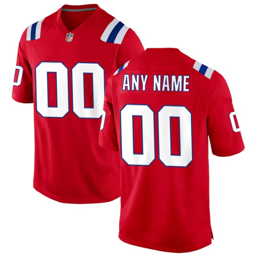 Replica Men's New England Patriots Red Custom Game Jersey - Merch Arena