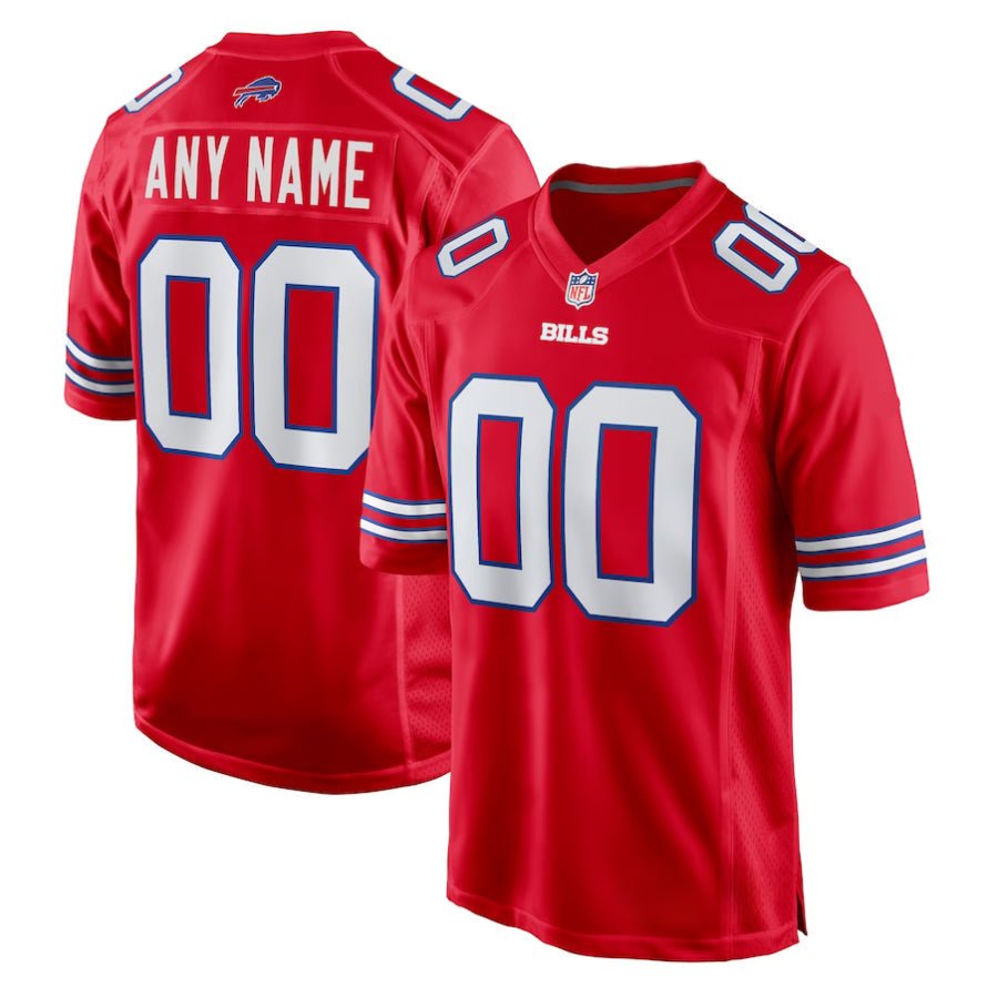 Replica Men's Buffalo Bills Red Royal Custom Game Jersey - Merch Arena