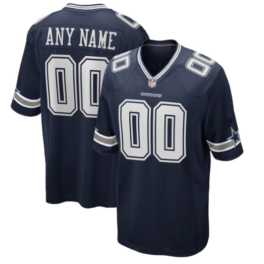 Replica Men's Dallas Cowboys Navy Alternate Custom Game Jersey - Merch Arena