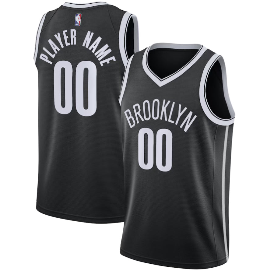 Replica Unisex Brooklyn Nets Black Swingman Custom Jersey - Merch Arena