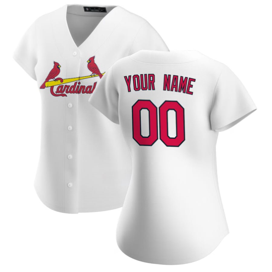 Replica Women's St. Louis Cardinals White Home Replica Custom Jersey - Merch Arena