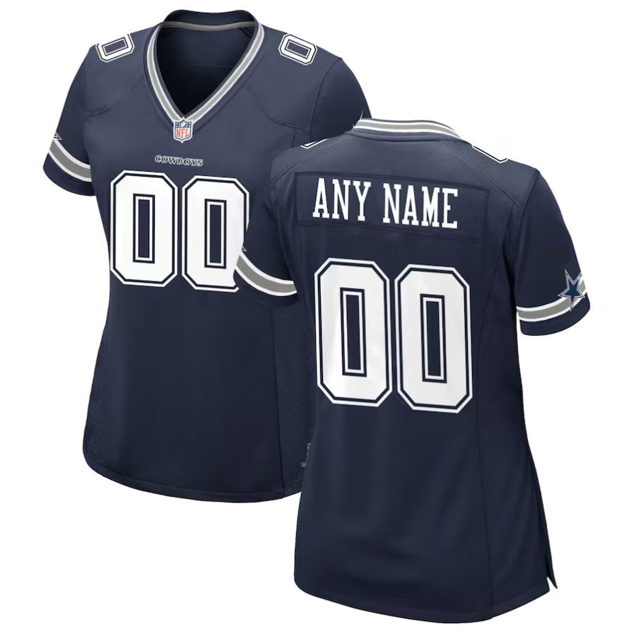 Replica Women's Dallas Cowboys Navy Alternate Custom Game Jersey - Merch Arena
