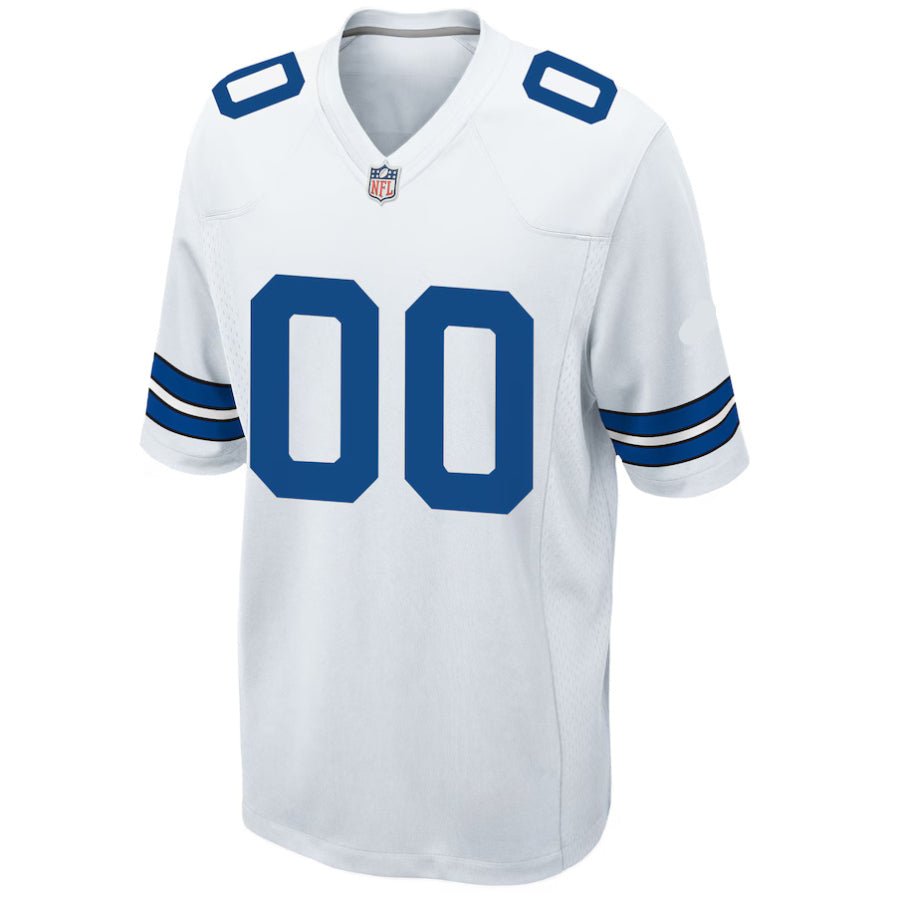 Replica Men's Dallas Cowboys White Alternate Custom Game Jersey - Merch Arena