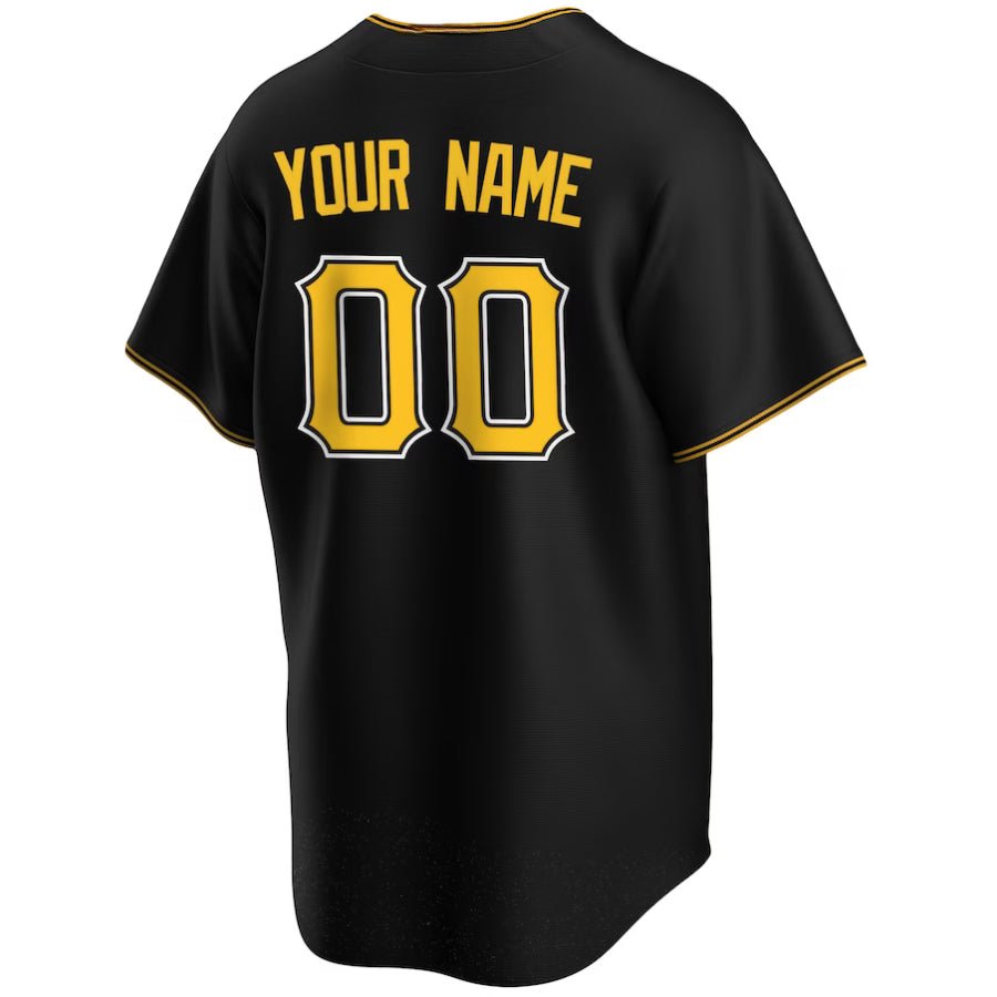 Replica Men's Pittsburgh Pirates Black Alternate Replica Custom Jersey - Merch Arena