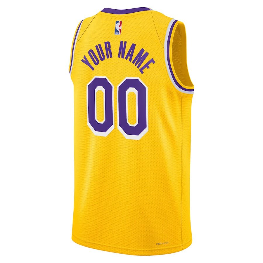 Replica Unisex Los Angeles Lakers Custom Yellow Player Jersey - Merch Arena